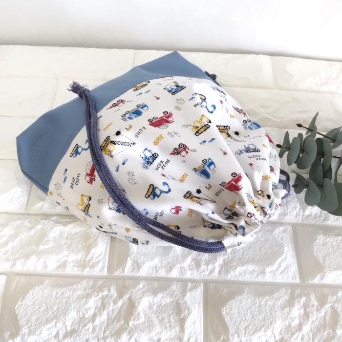 レッスンバッグ&上履き入れ&体操着袋・はたらく車　　＃n1380