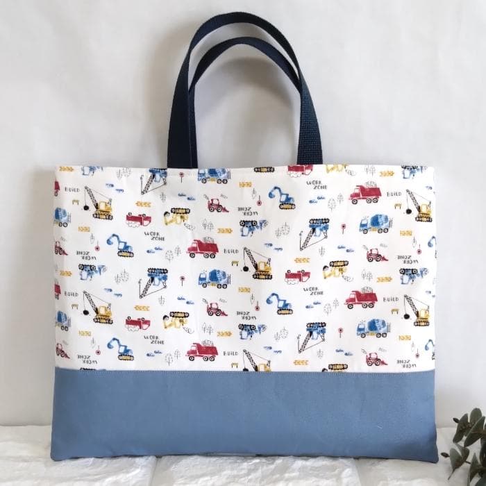 レッスンバッグ&上履き入れ&体操着袋・はたらく車　　＃n1380