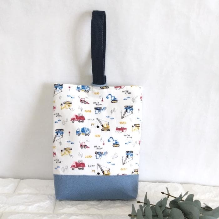 レッスンバッグ&上履き入れ&体操着袋・はたらく車　　＃n1380