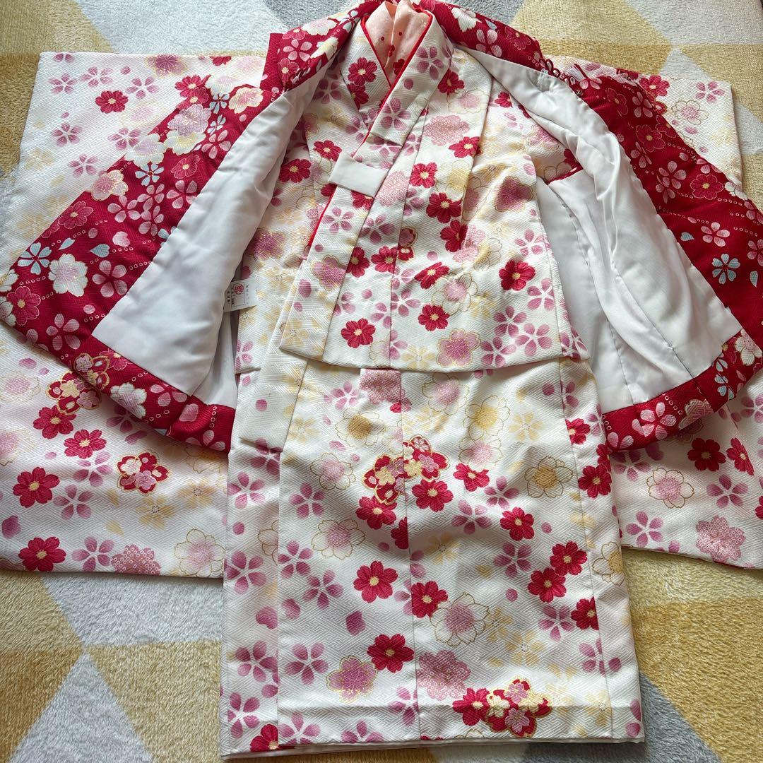 【お洒落】七五三 3歳 　女の子　着物・襦袢・被布セット