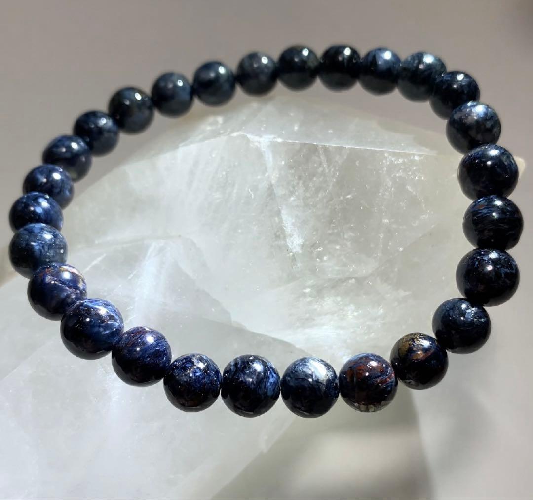 ⭐️希少石⭐️ブルーピーターサイト　ブレスレット　テンペストストーン