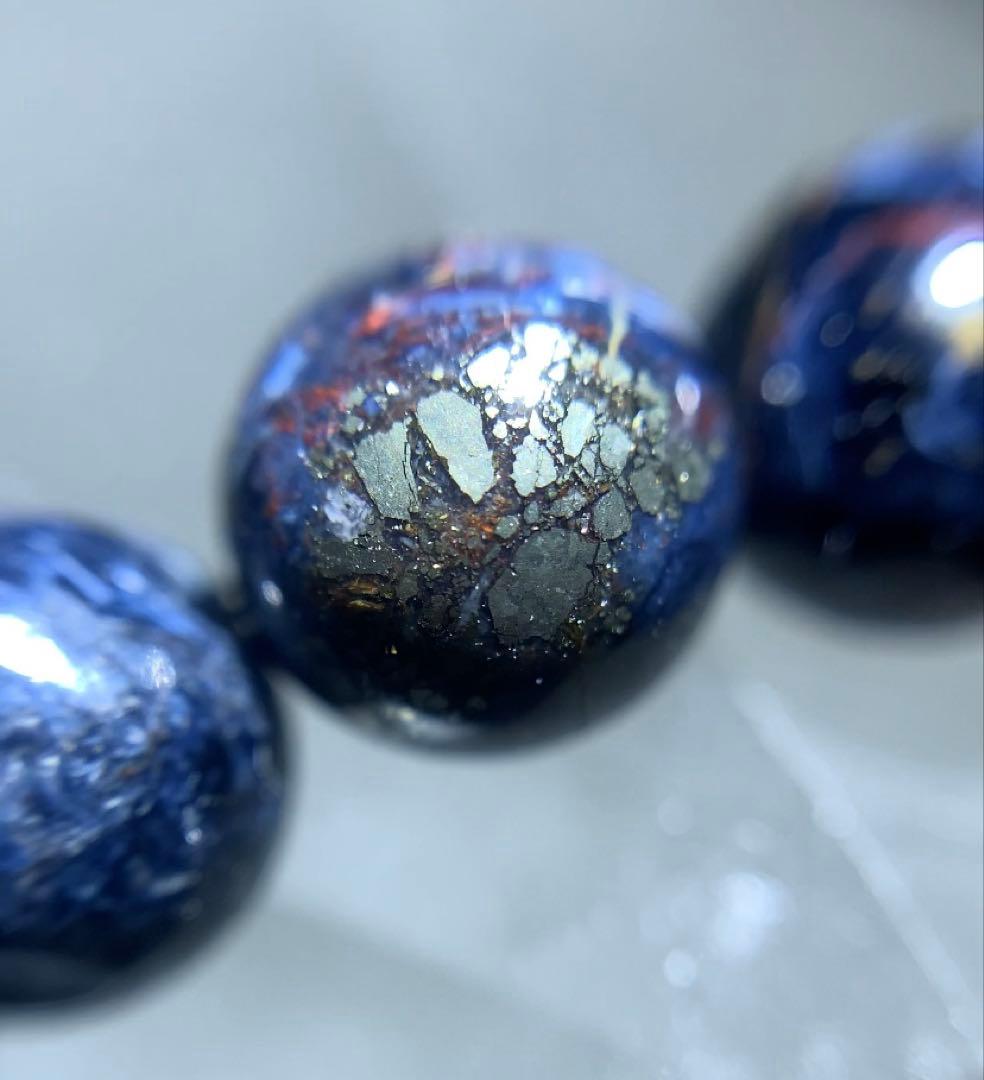 ⭐️希少石⭐️ブルーピーターサイト　ブレスレット　テンペストストーン