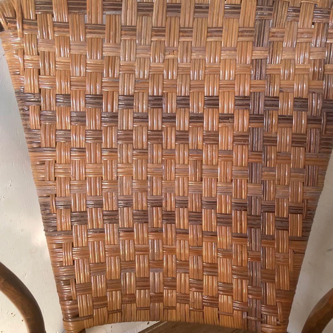 ヴィンテージラタン イージーチェア レトロ アンティーク 和モダン 古民家1