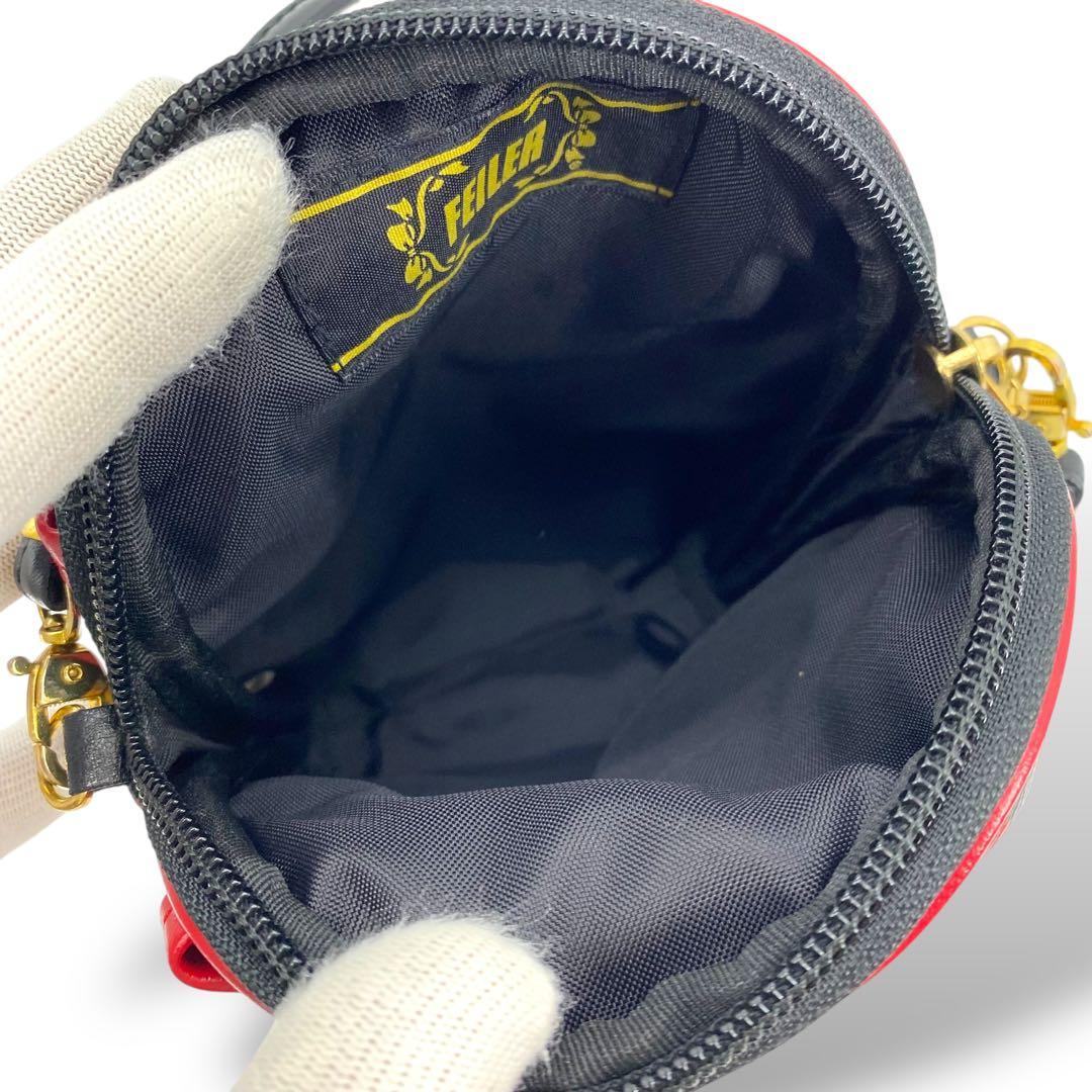 【未使用級】フェイラー スマホショルダー 斜め掛け ハイジ ポーチ ブラック