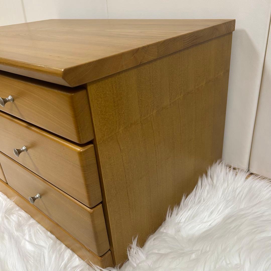 木製 無垢 6杯 小箪笥 小引出し キャビネット ミニタンス 小物入れ 書類入れ