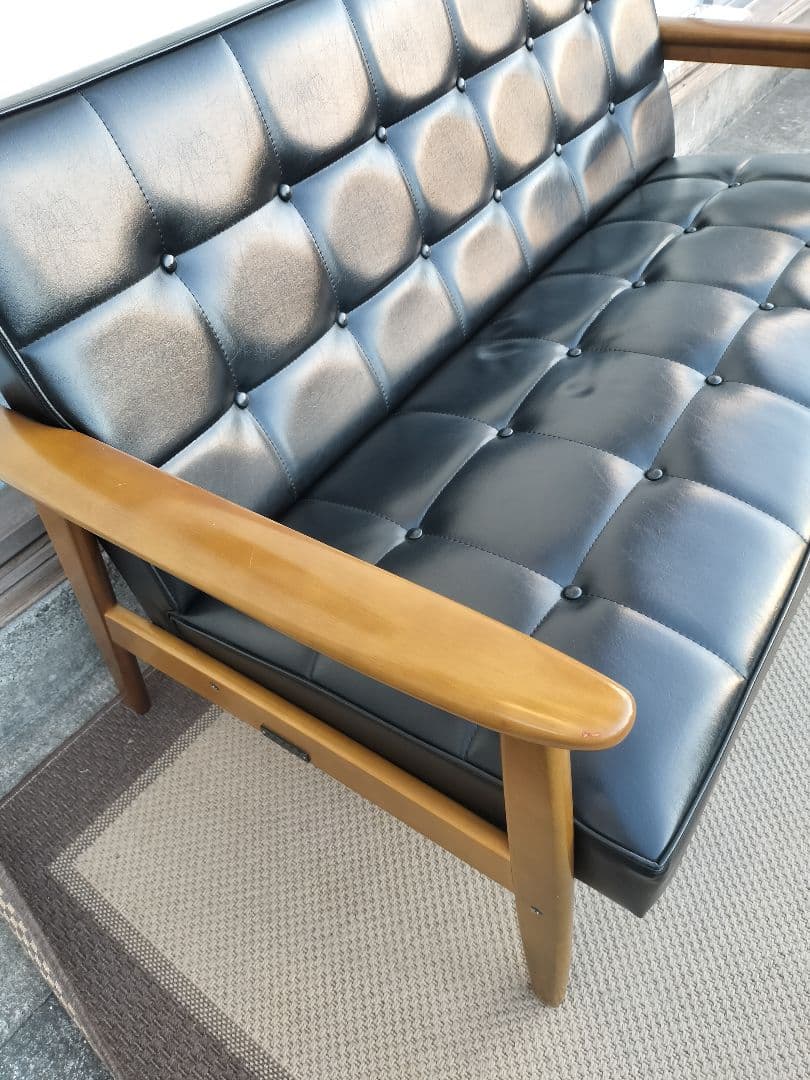 カリモク60 Kチェア 2シーター スタンダード ブラック