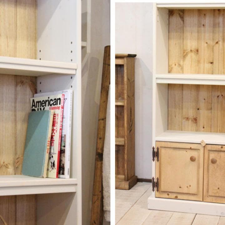 ハンドメイド　シャビーなブックシェルフ本棚