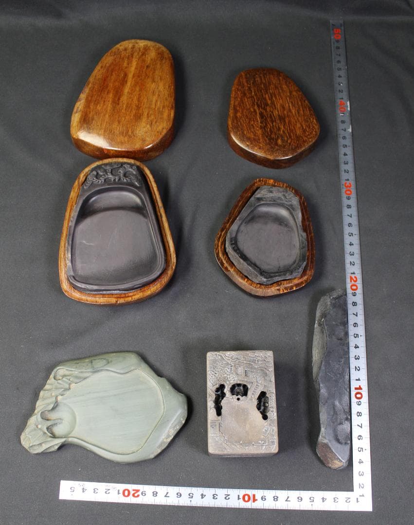 端渓硯　他硯4点　文鎮1点　書道具