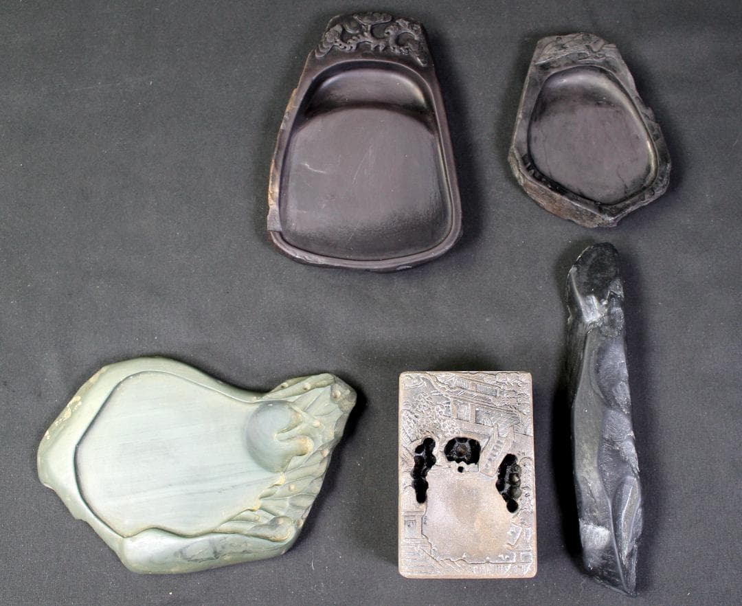 端渓硯　他硯4点　文鎮1点　書道具