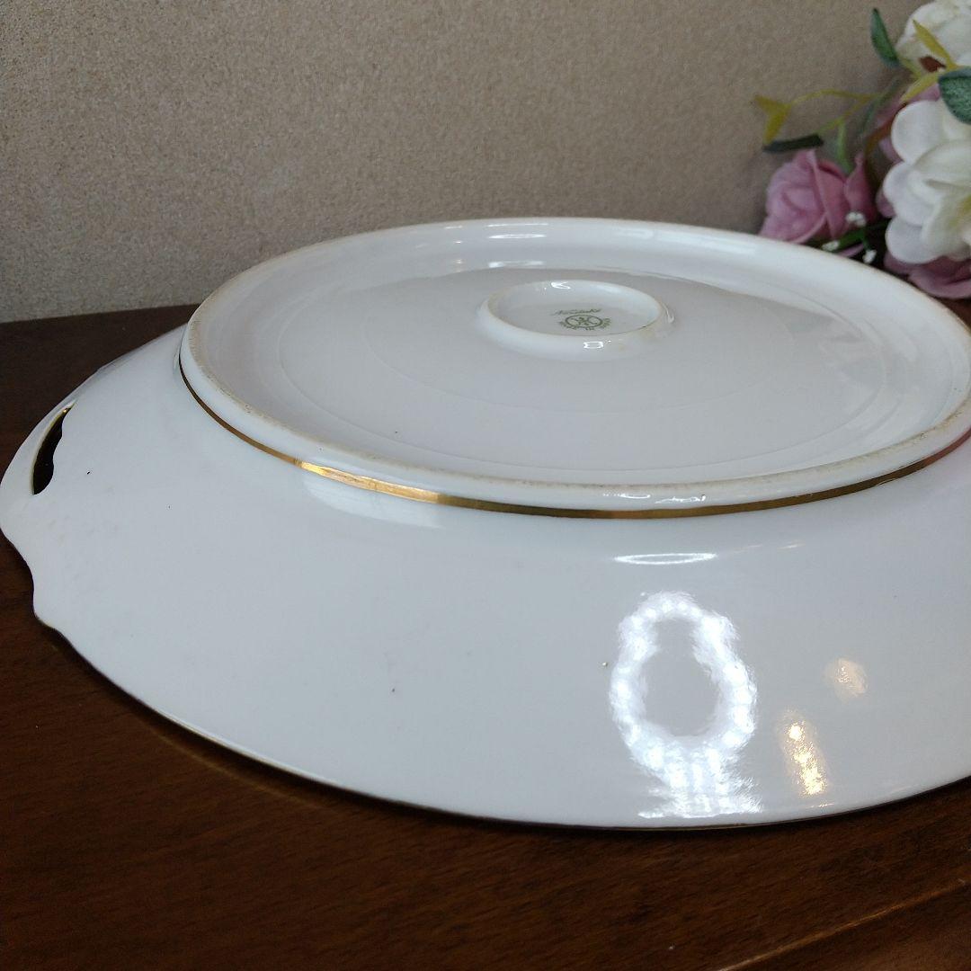 希少 オールドノリタケ 金盛り ラズベリー柄 BBプレート マルキ印 1908年