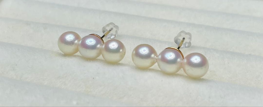 残り僅か❣️照り巻き◎干渉色◎あこや真珠 14kgfピアス