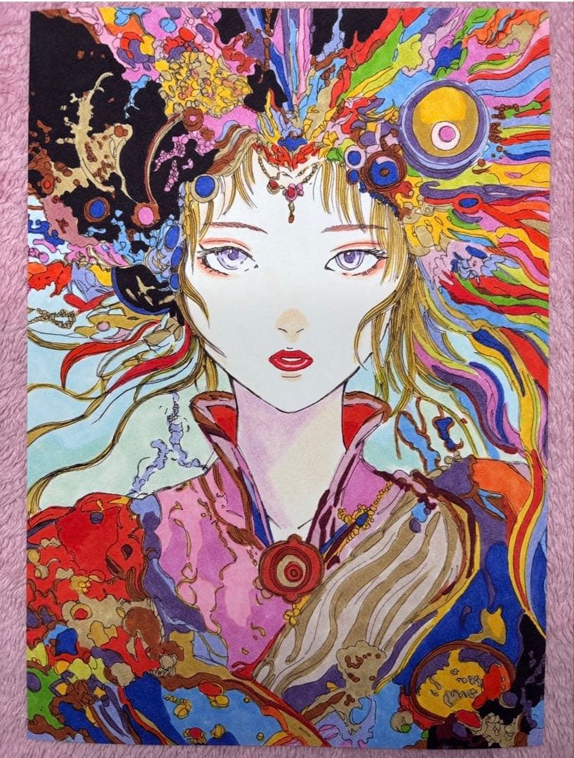 手描きイラスト　一点物　原画　【想像の魂】