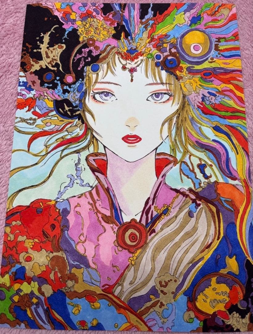 手描きイラスト　一点物　原画　【想像の魂】