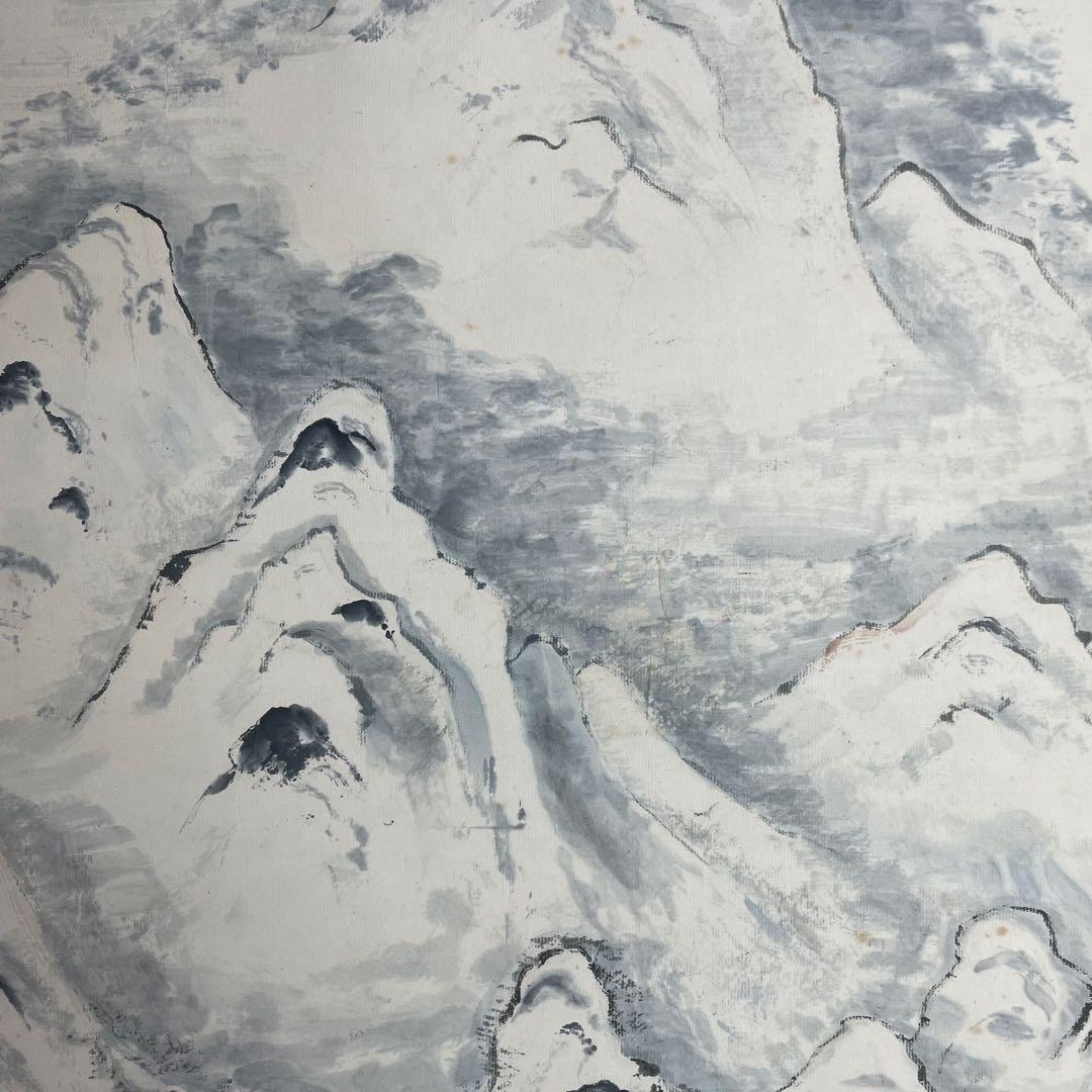 渓山 瑞雪 冬 雪 風景 掛軸 掛け軸