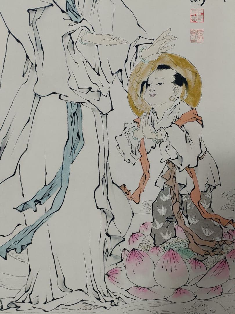 【范曾】观世音像 中国画 掛け軸 水墨画 和室 玄関 茶室 壁掛け 美術品