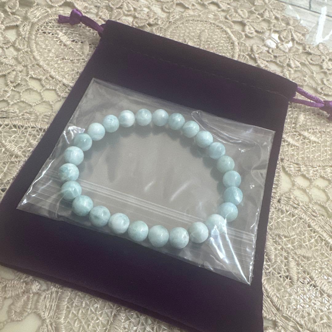 ラリマー天然石ブレスレット