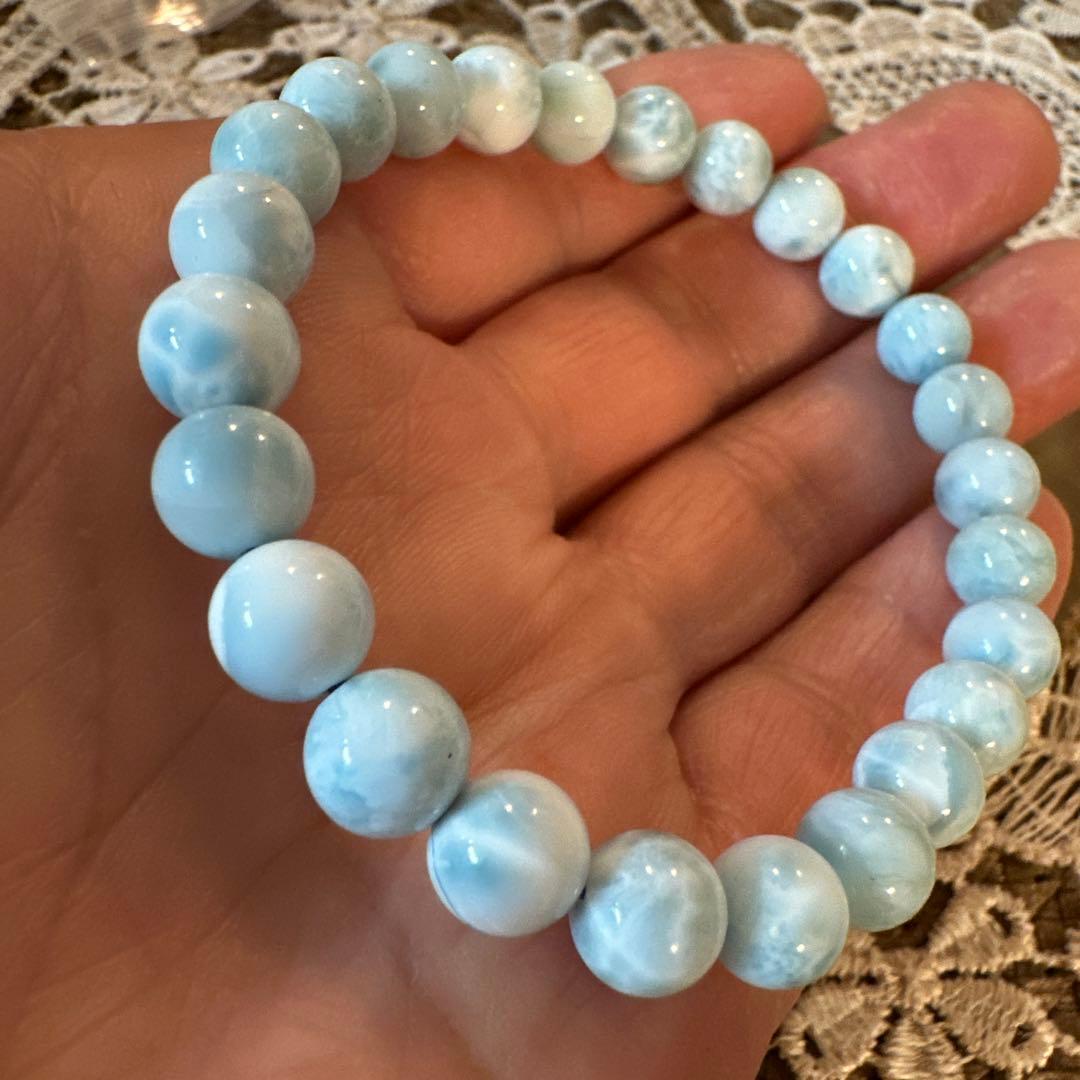 ラリマー天然石ブレスレット