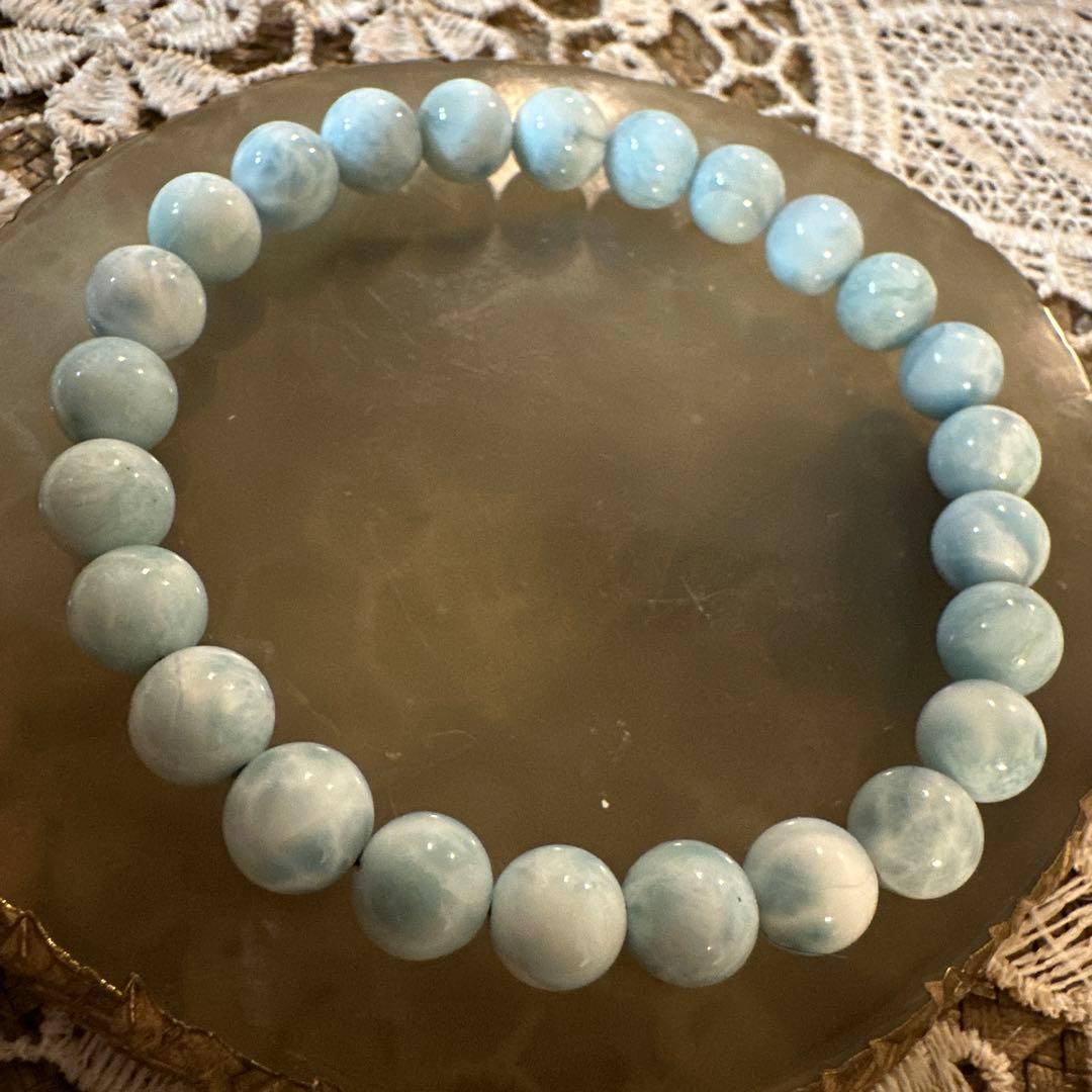 ラリマー天然石ブレスレット