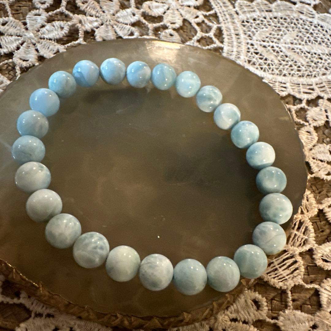 ラリマー天然石ブレスレット