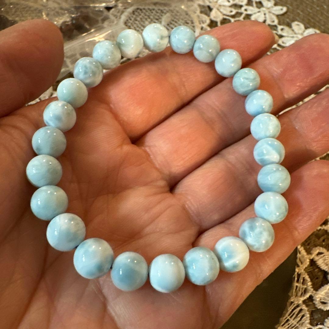 ラリマー天然石ブレスレット