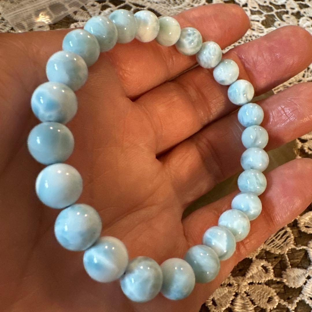 ラリマー天然石ブレスレット
