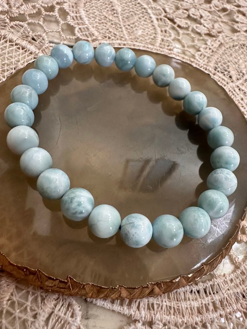 ラリマー天然石ブレスレット