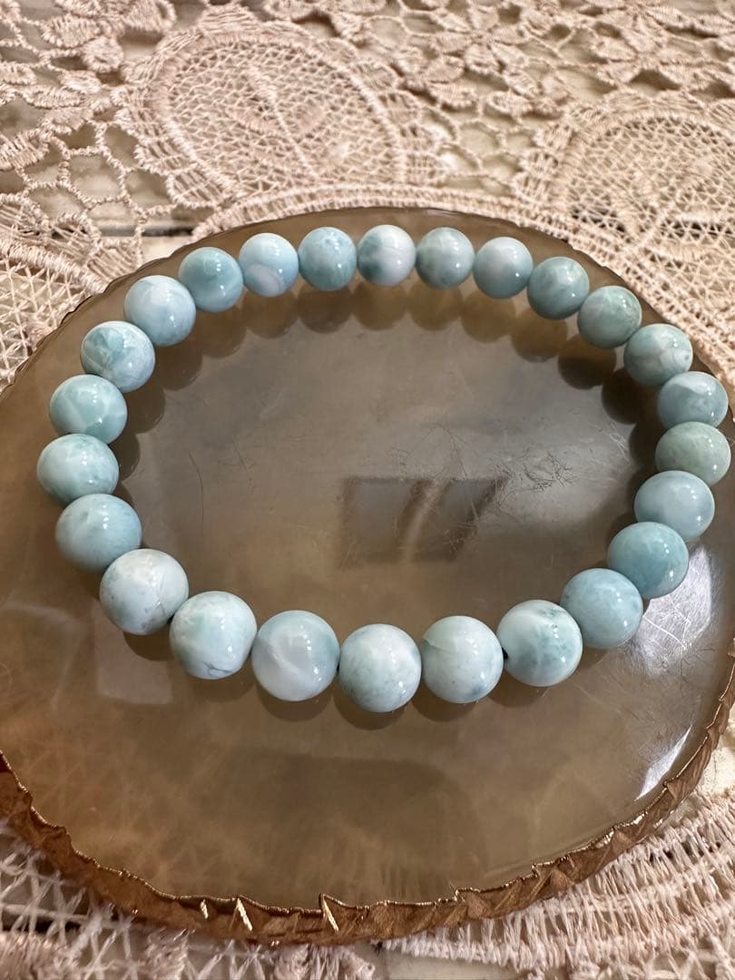 ラリマー天然石ブレスレット