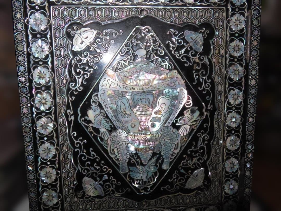 古美術 民芸 螺鈿細工 小箪笥 時代物 豪華絢爛