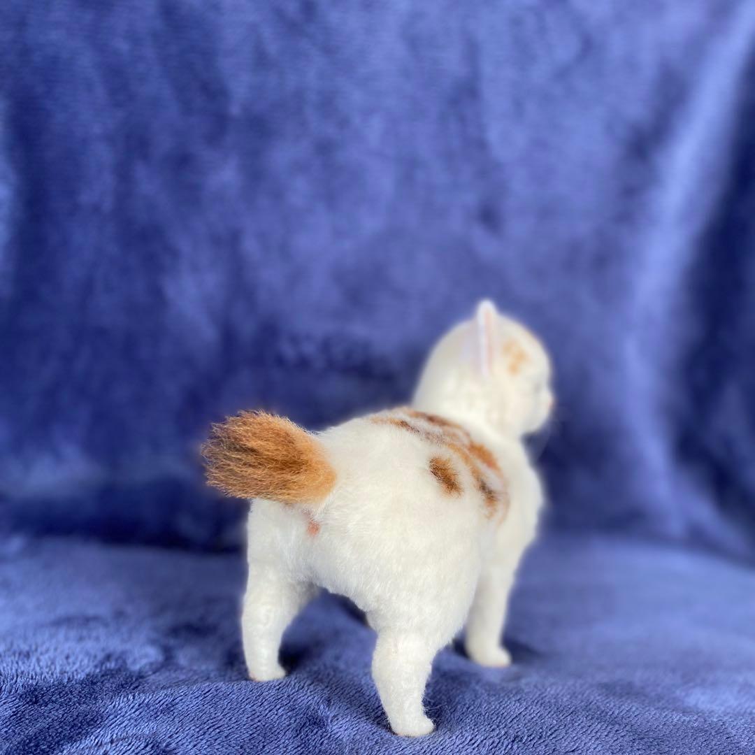 羊毛フェルト猫　全身タイプ　リアル可愛いジャパニーズボブテイル