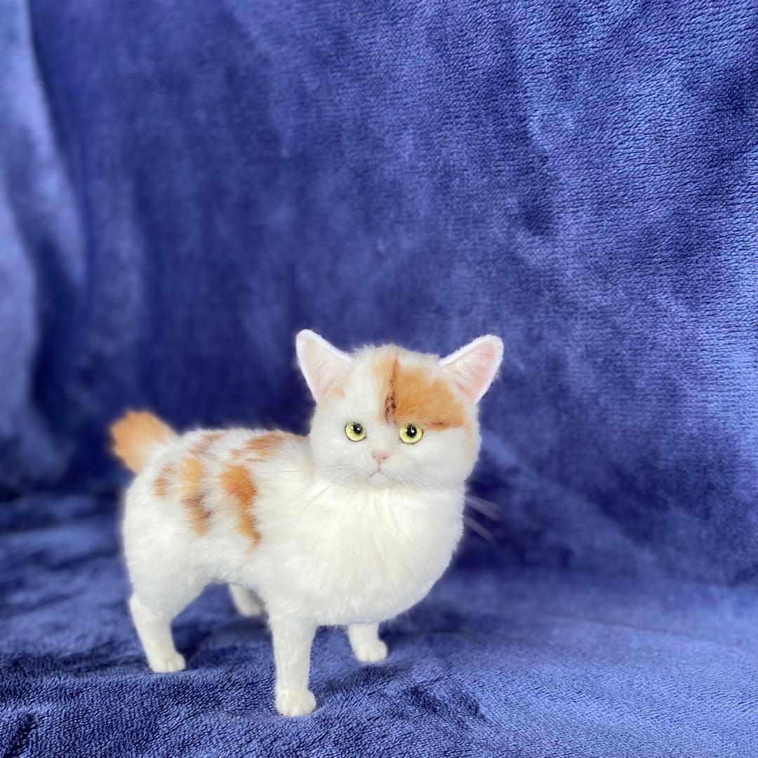 羊毛フェルト猫　全身タイプ　リアル可愛いジャパニーズボブテイル