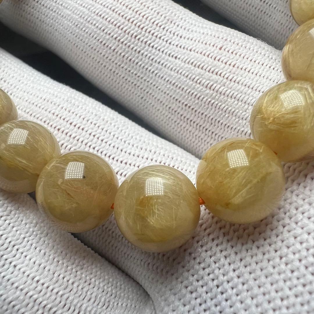 【64122】ゴールドルチルクォーツ 9.9mm ブレスレット