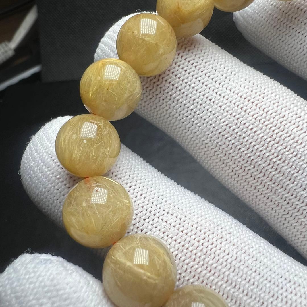 【64122】ゴールドルチルクォーツ 9.9mm ブレスレット