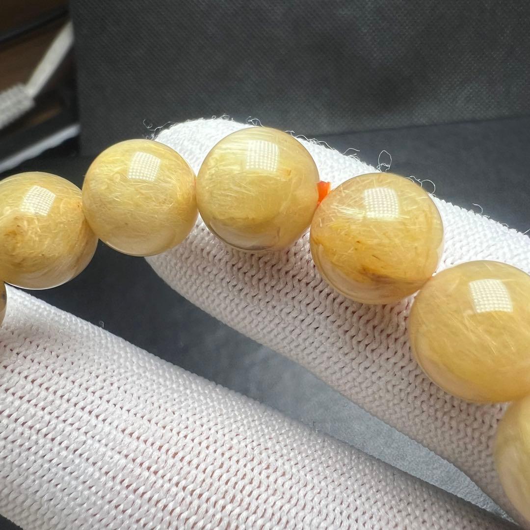 【64122】ゴールドルチルクォーツ 9.9mm ブレスレット