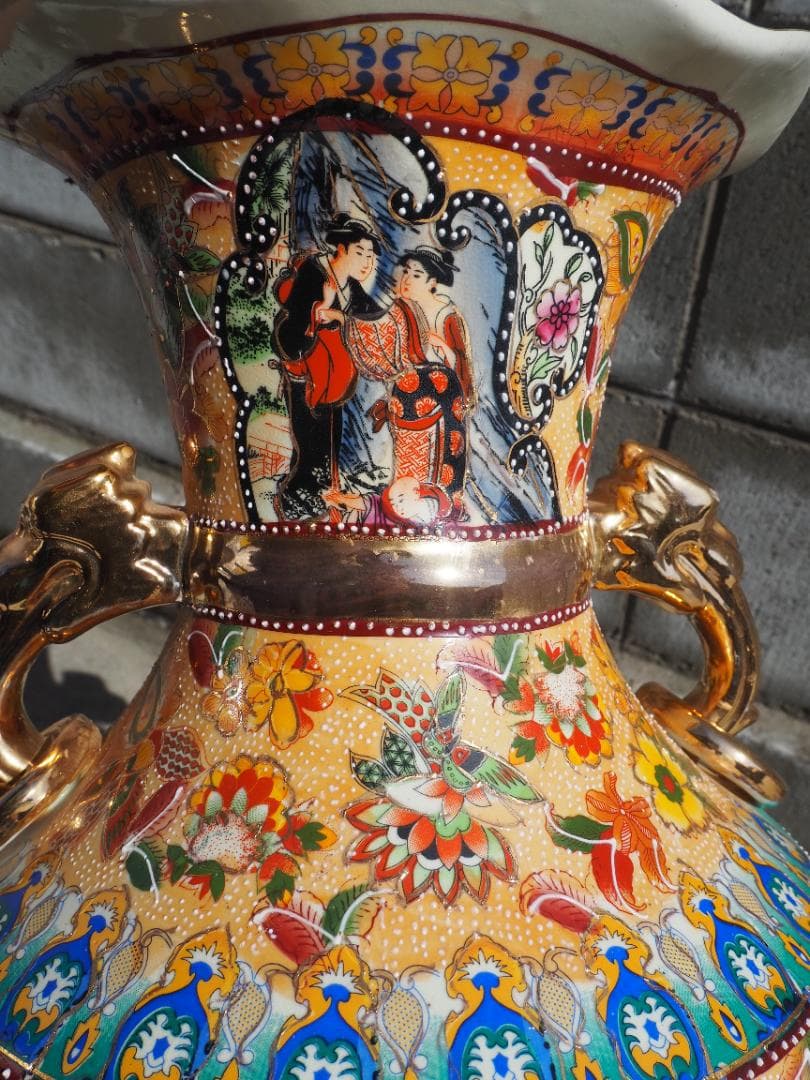 大型花瓶　中国製　日本の風景