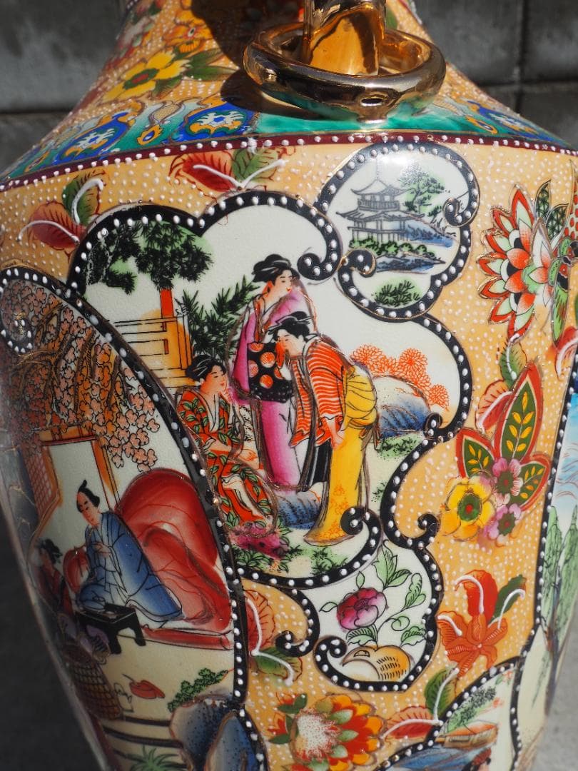 大型花瓶　中国製　日本の風景