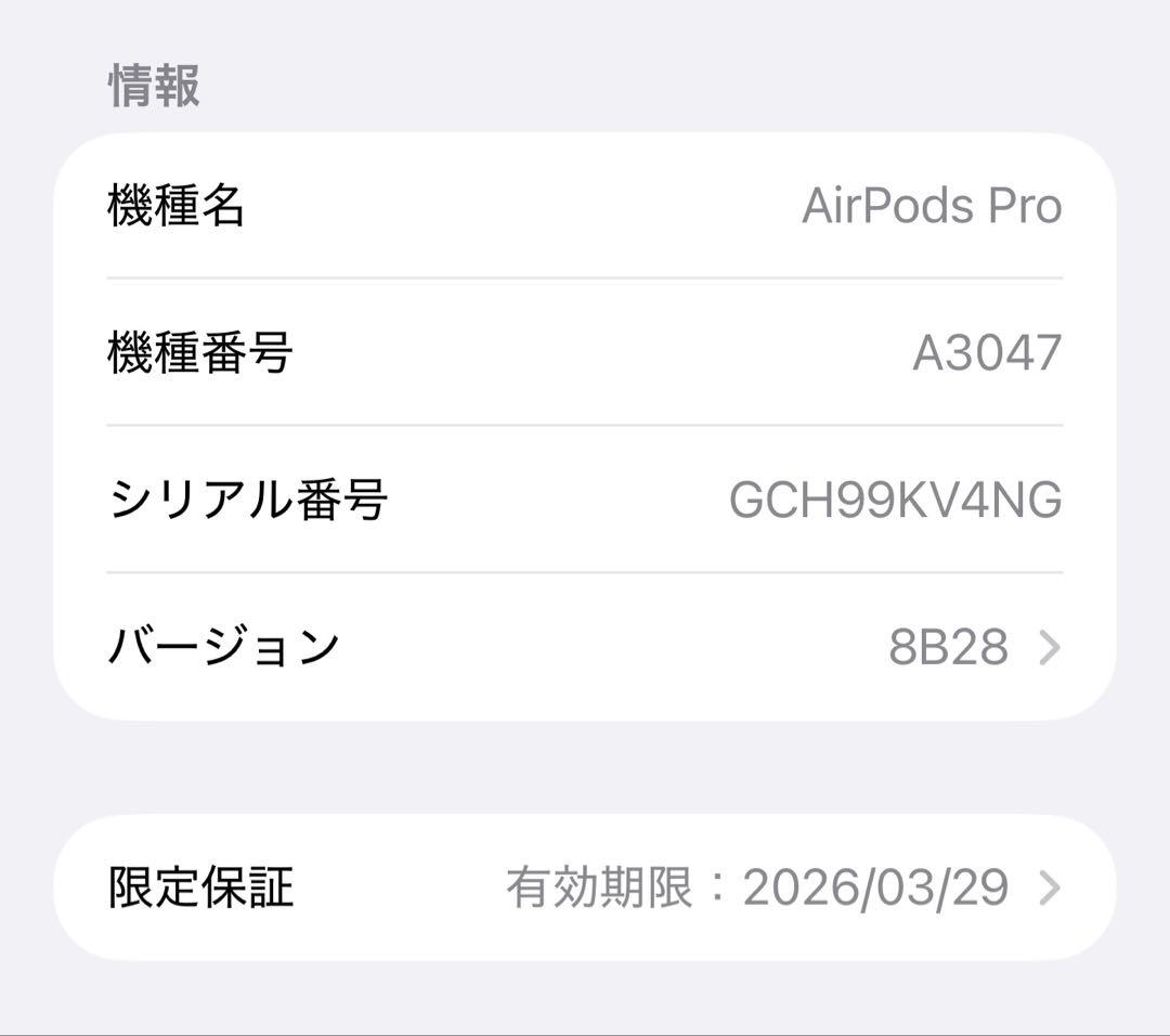 AirPods Pro (第二世代)本体 ホワイト