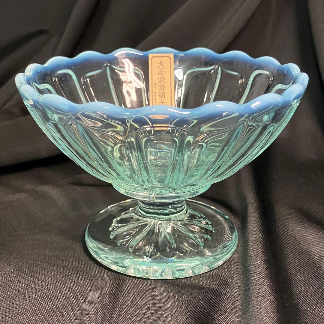 【匿名配送/未使用】ヒロタガラス/廣田硝子/雪の花/乳白ガラス/デザートカップ