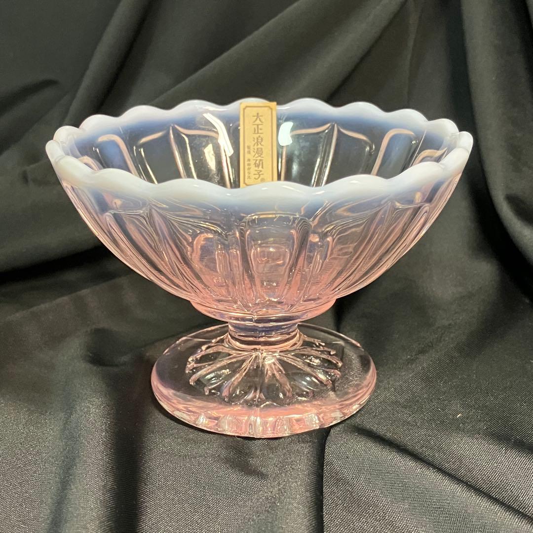 【匿名配送/未使用】ヒロタガラス/廣田硝子/雪の花/乳白ガラス/デザートカップ