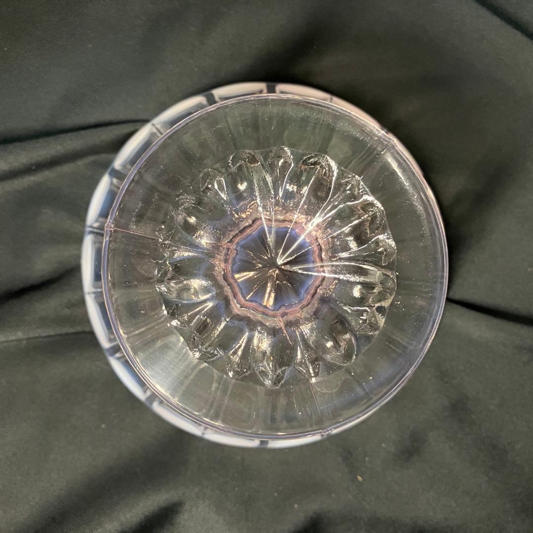 【匿名配送/未使用】ヒロタガラス/廣田硝子/雪の花/乳白ガラス/デザートカップ