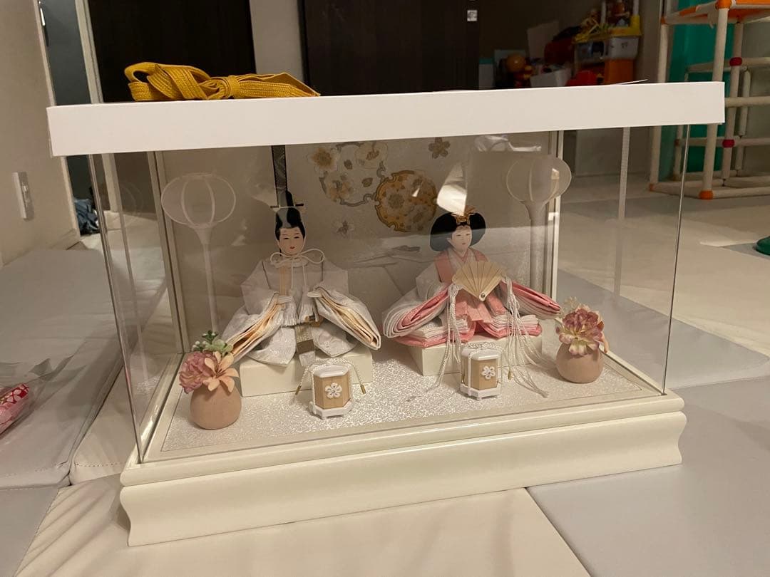 ひな祭り用赤色花柄衣装セット