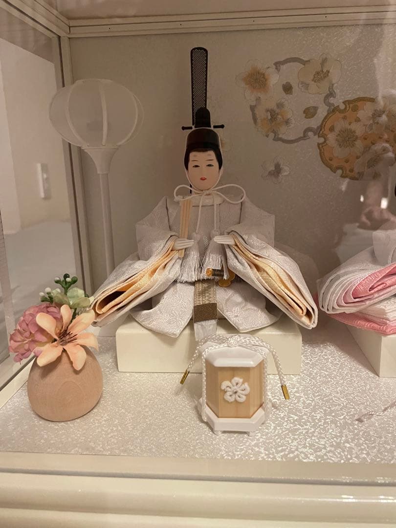 ひな祭り用赤色花柄衣装セット