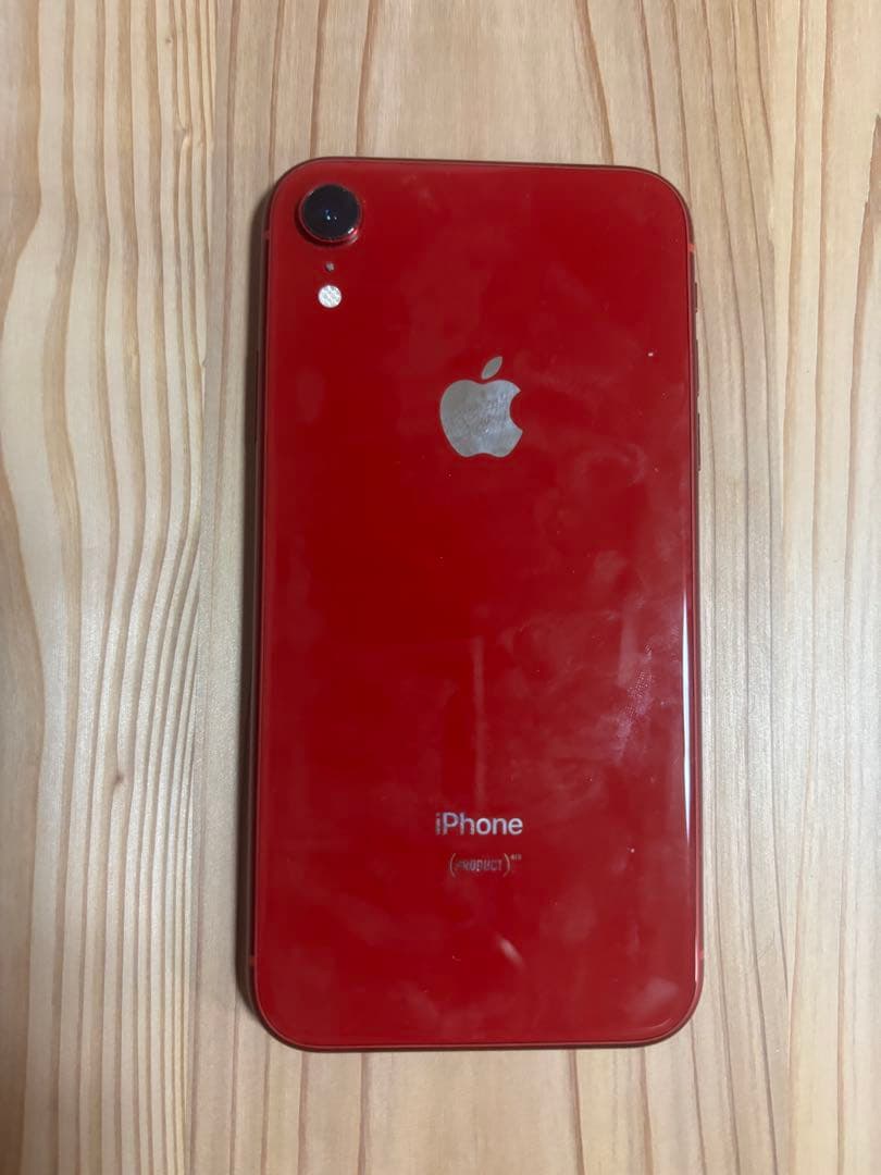 iPhone XR 赤色 画面にひびあり