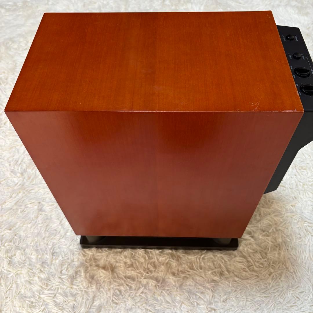 ★音出し確認済★ ONKYO SL-407 アンプ内蔵 サブウーファー 木目調