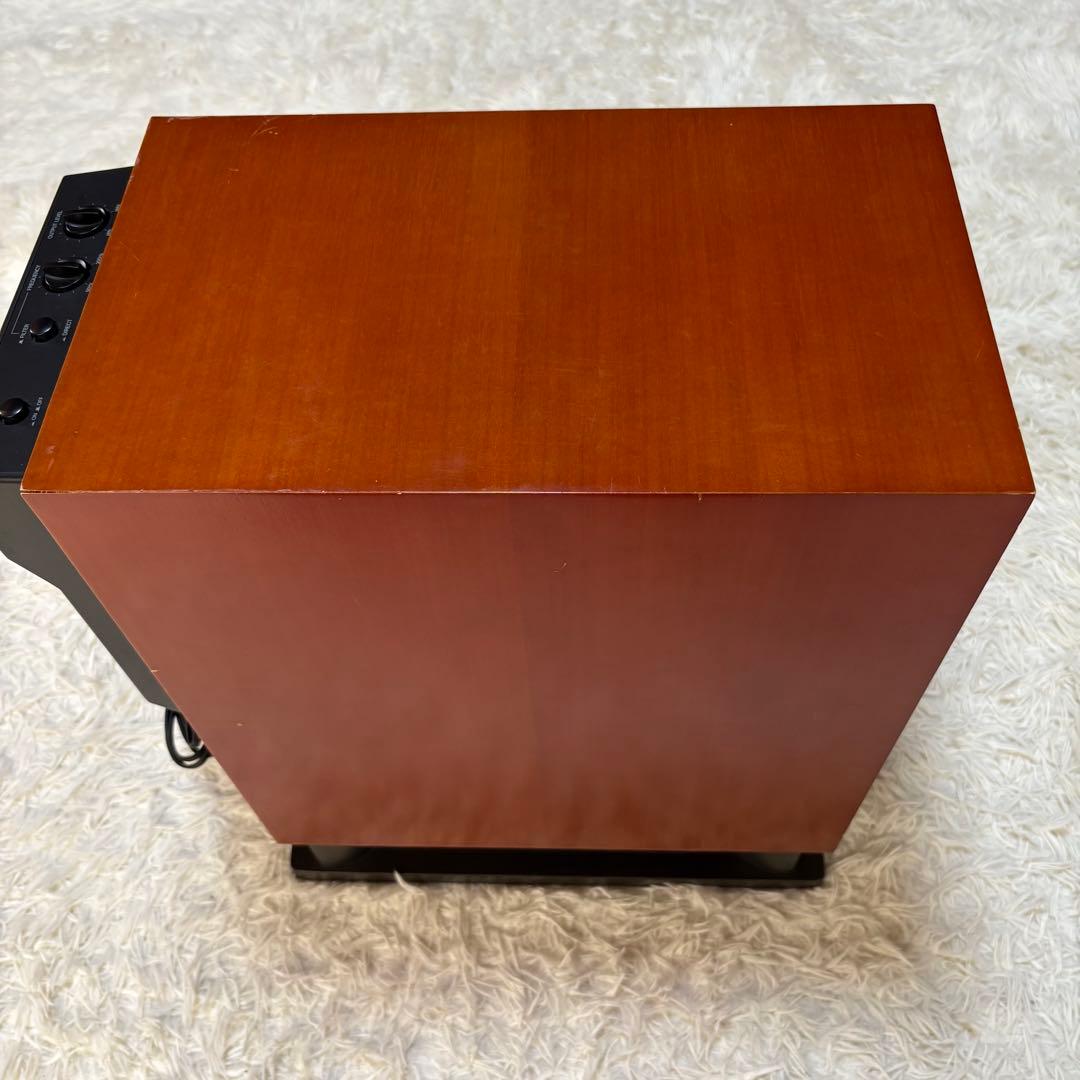 ★音出し確認済★ ONKYO SL-407 アンプ内蔵 サブウーファー 木目調