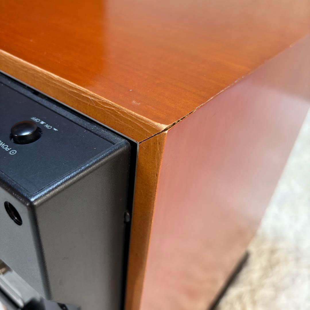 ★音出し確認済★ ONKYO SL-407 アンプ内蔵 サブウーファー 木目調