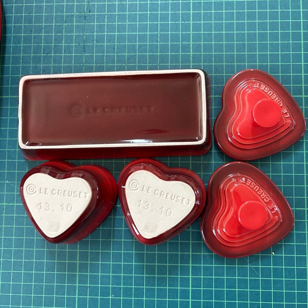 LE CREUSET 両手鍋 オーバル25 ハートキャニスター2個