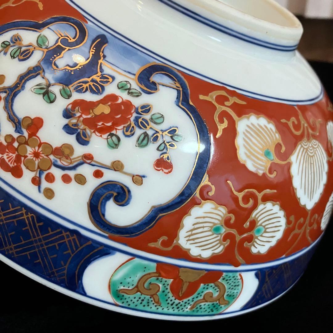 有田焼 オールドイマリ 古伊万里 金襴手 弥左衛門窯 手描き 大皿 大鉢