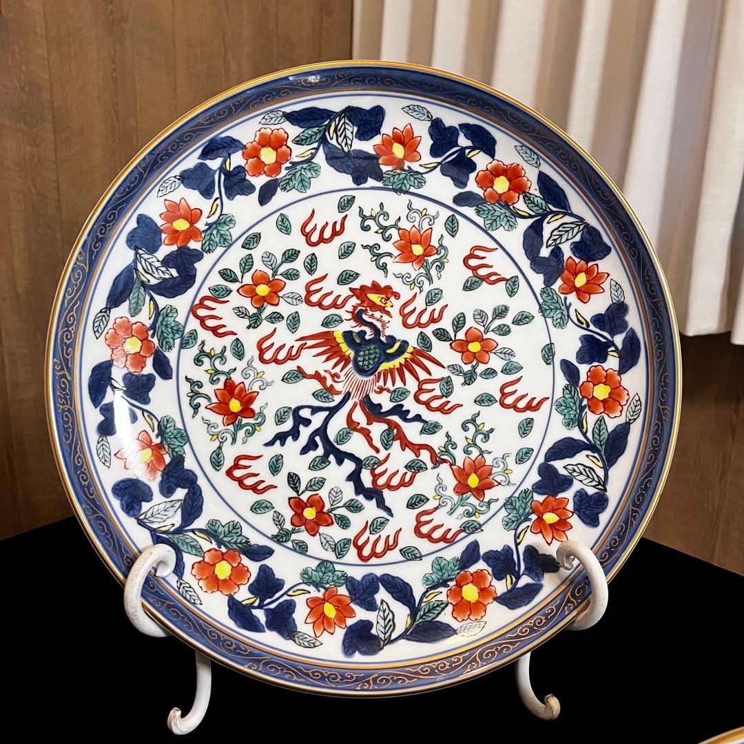 有田焼 オールドイマリ 古伊万里 金襴手 弥左衛門窯 手描き 大皿 大鉢