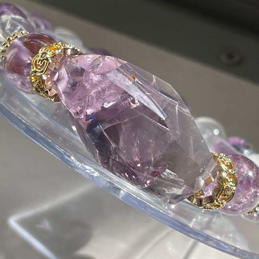 天然石 アメジスト アメジストアイリスクォーツ ブレスレット