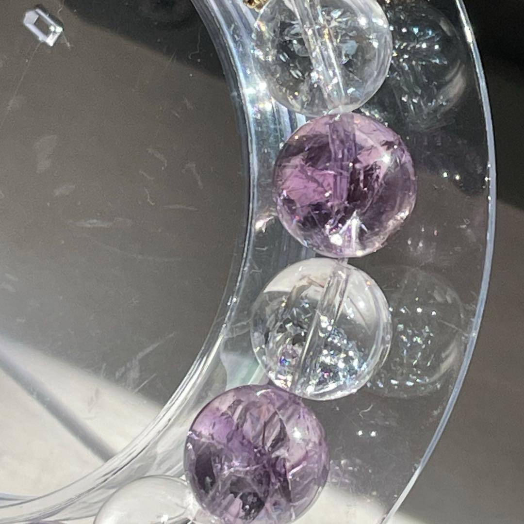 天然石 アメジスト アメジストアイリスクォーツ ブレスレット